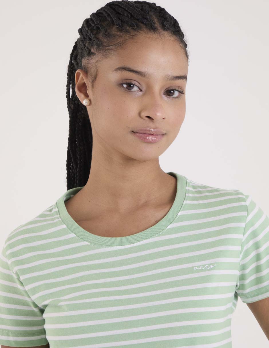 Playera manga corta cuello redondo para mujer 4