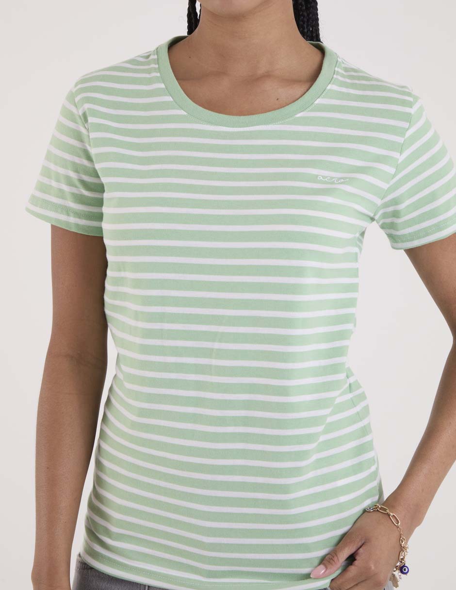 Playera manga corta cuello redondo para mujer 5