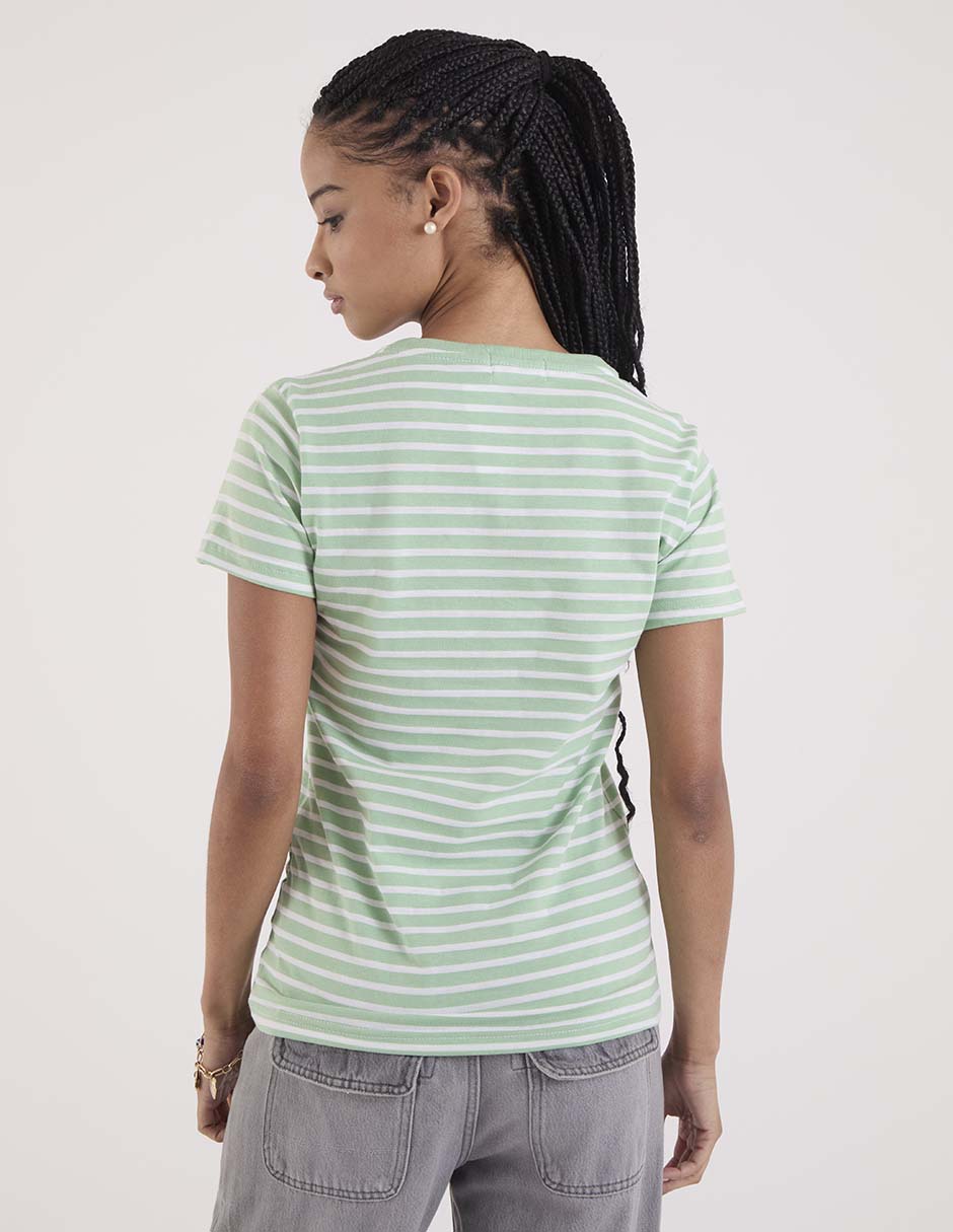 Playera manga corta cuello redondo para mujer 6