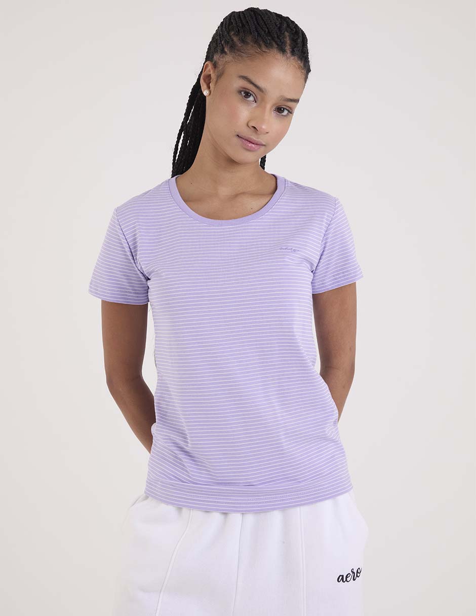 Playera manga corta Aéropostale cuello redondo para mujer Playera manga corta Aéropostale cuello redondo para mujer