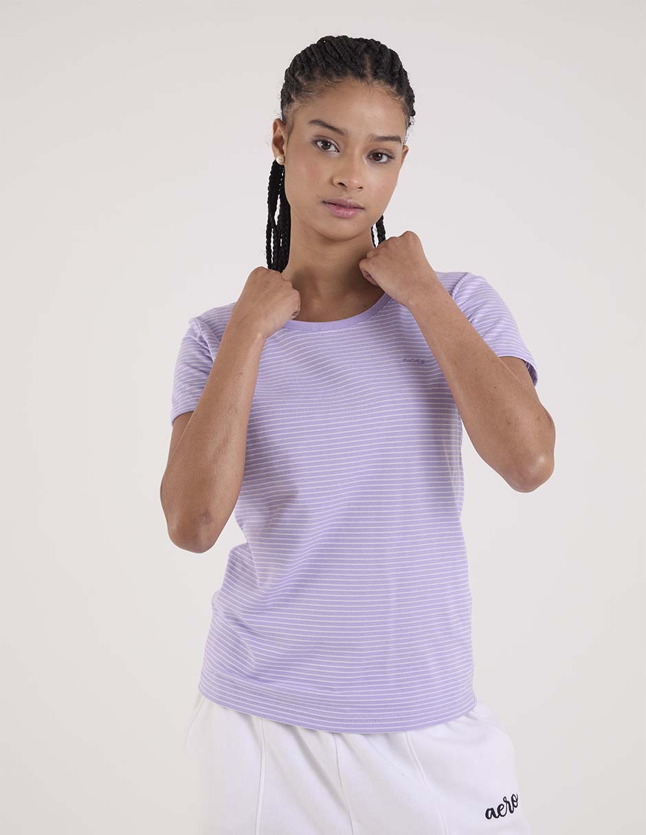 Playera manga corta cuello redondo para mujer 2