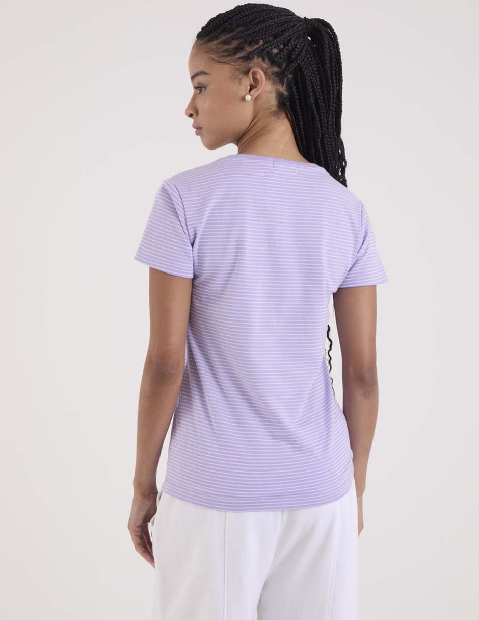 Playera manga corta cuello redondo para mujer 6