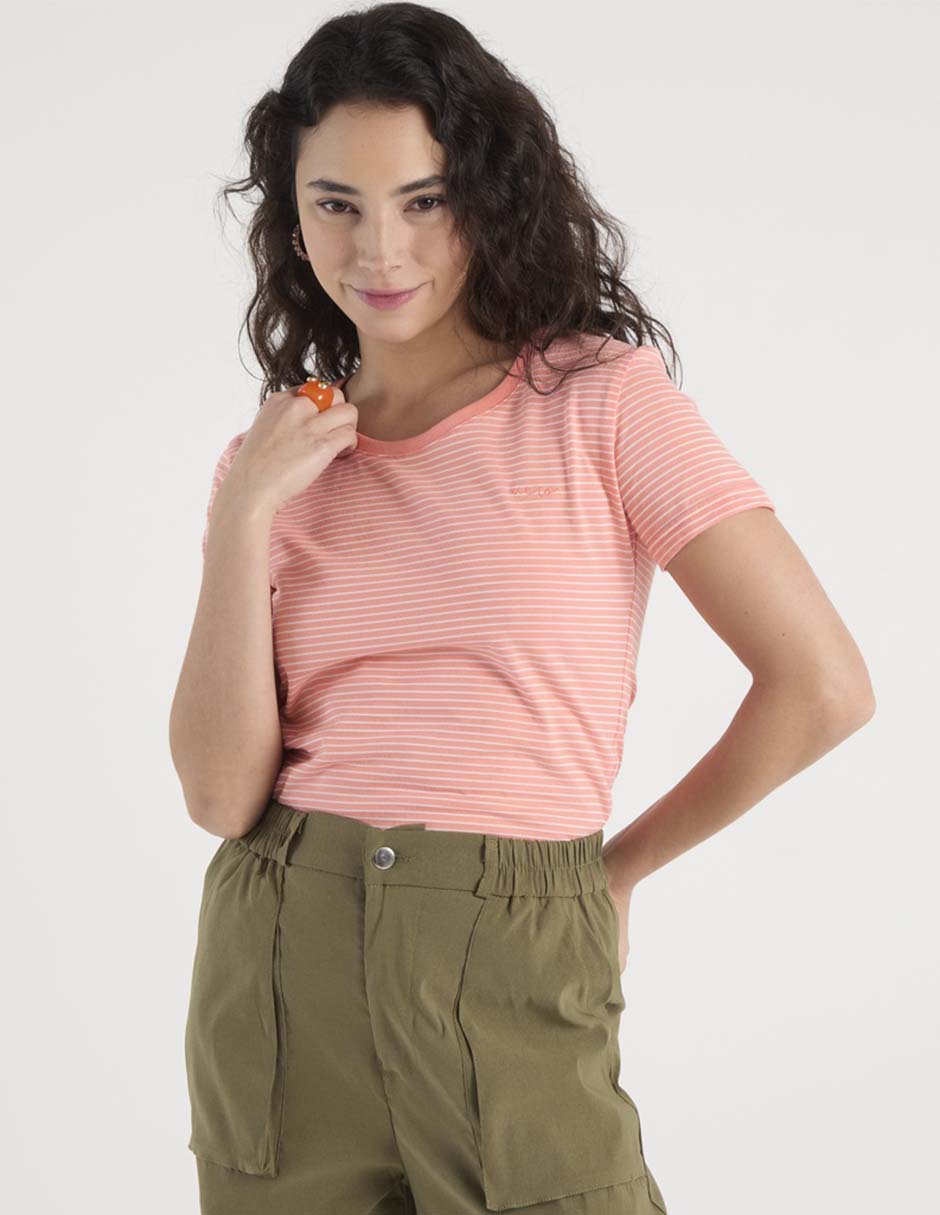 Playera manga corta cuello redondo para mujer 6