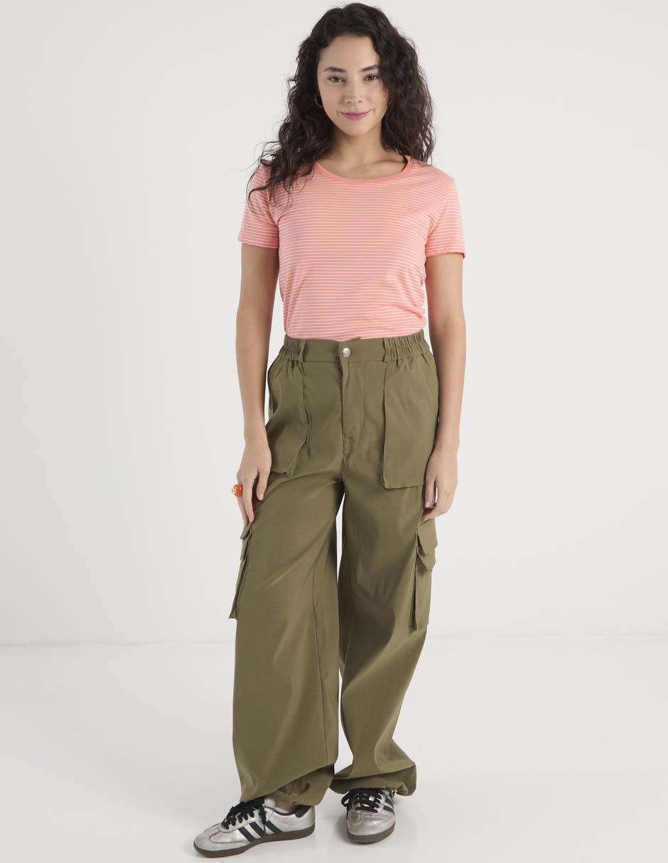 Playera manga corta cuello redondo para mujer 5