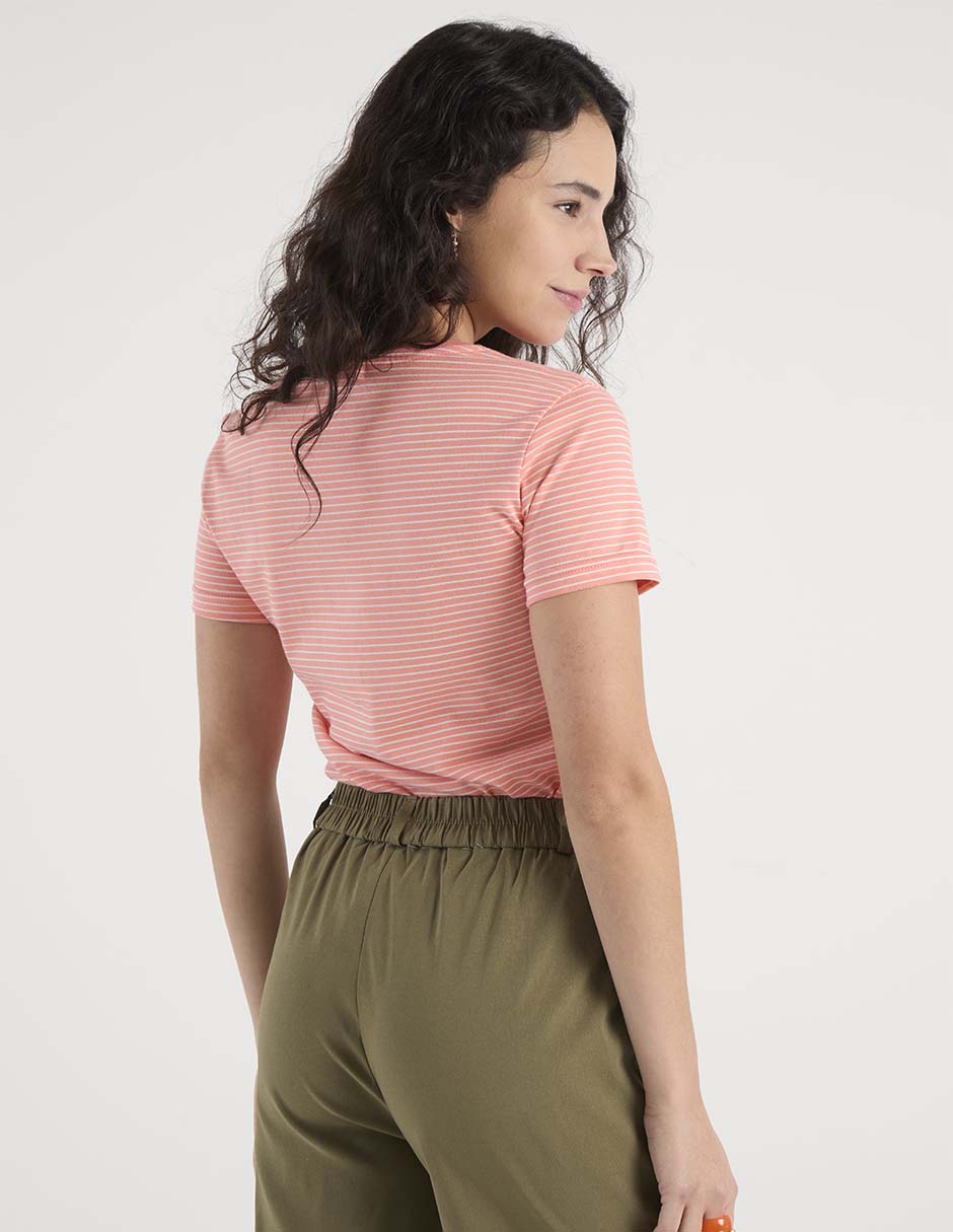 Playera manga corta cuello redondo para mujer 7