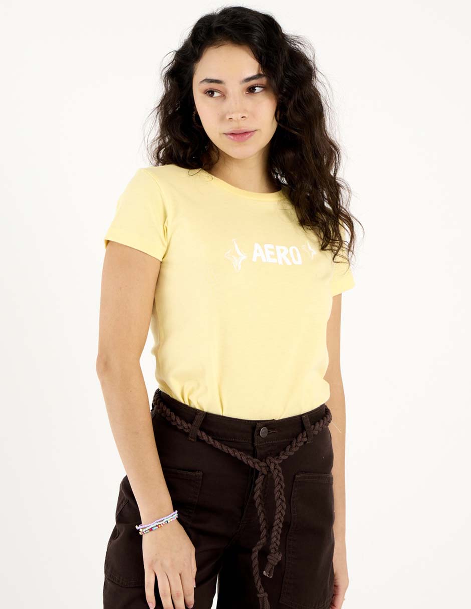 Playera manga corta Aero cuello redondo para mujer
