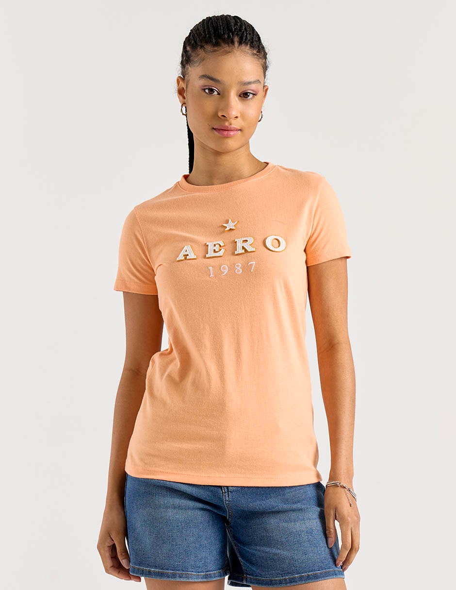 Playera manga corta cuello redondo mujer Playera manga corta cuello redondo mujer