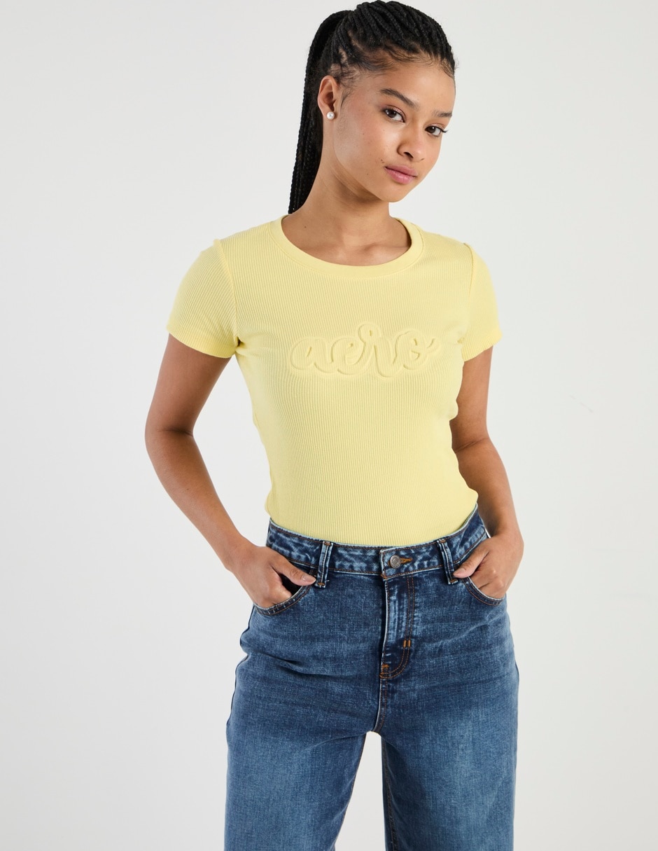 Playera manga corta cuello redondo mujer 6