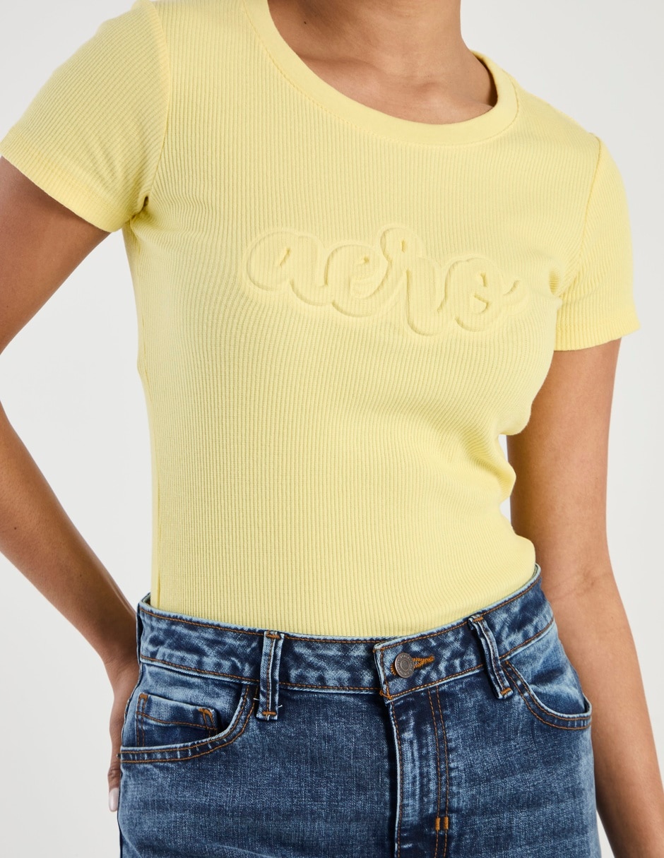 Playera manga corta cuello redondo mujer 4