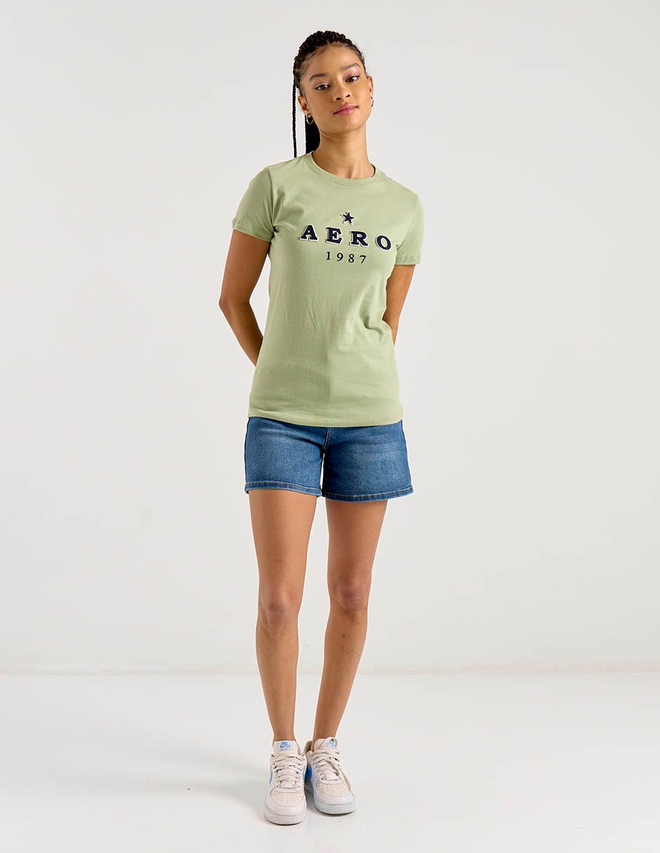 Playera manga corta cuello redondo mujer 3