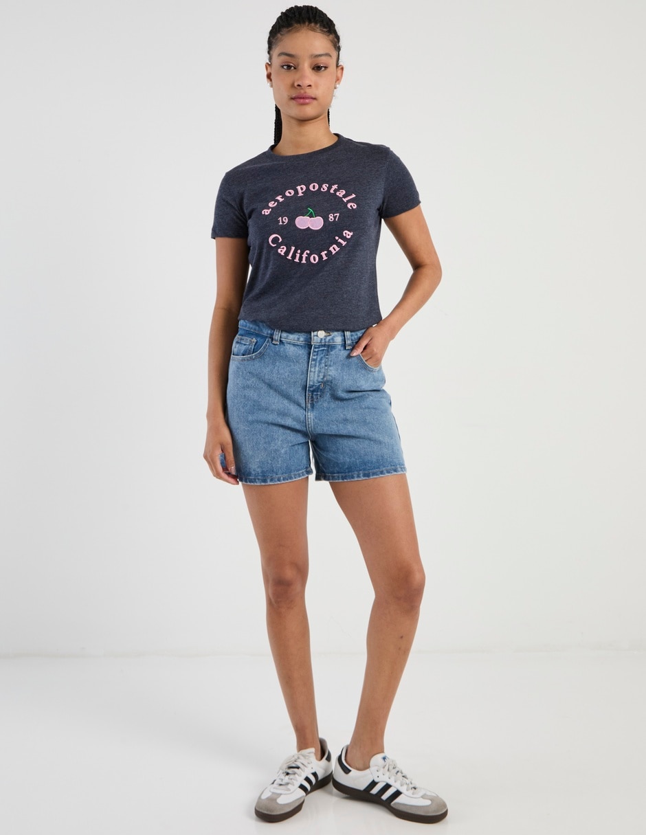 Playera manga corta cuello redondo mujer 5