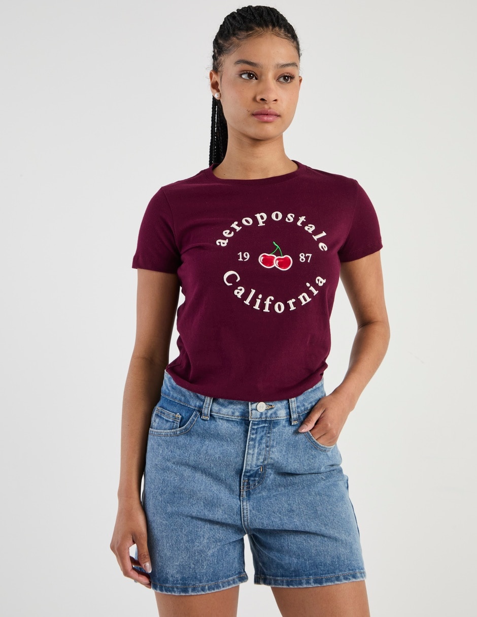 Playera manga corta cuello redondo mujer Playera manga corta cuello redondo mujer