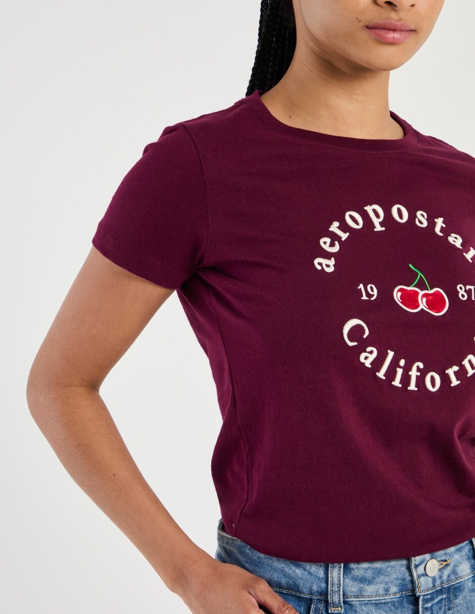 Playera manga corta cuello redondo mujer 5