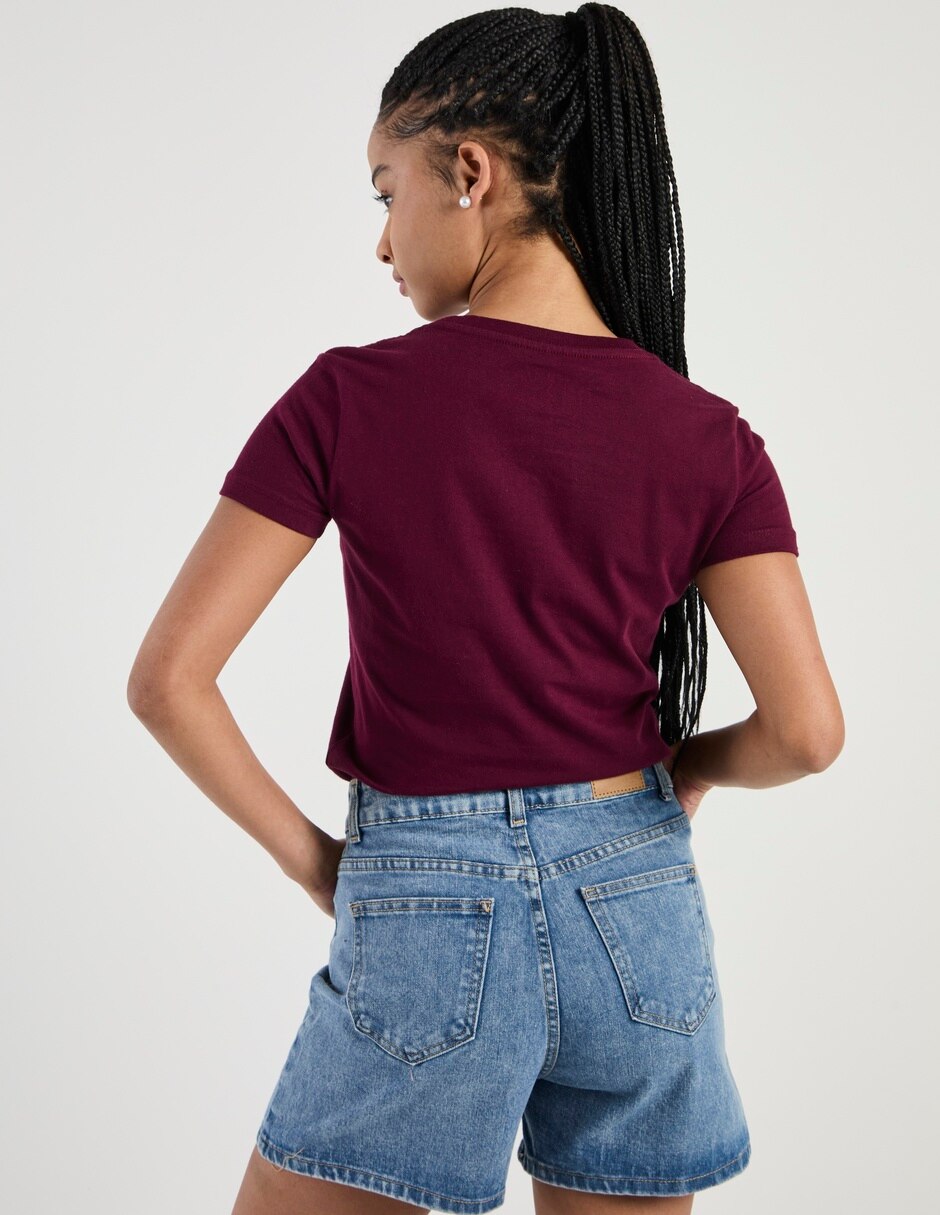 Playera manga corta cuello redondo mujer 6