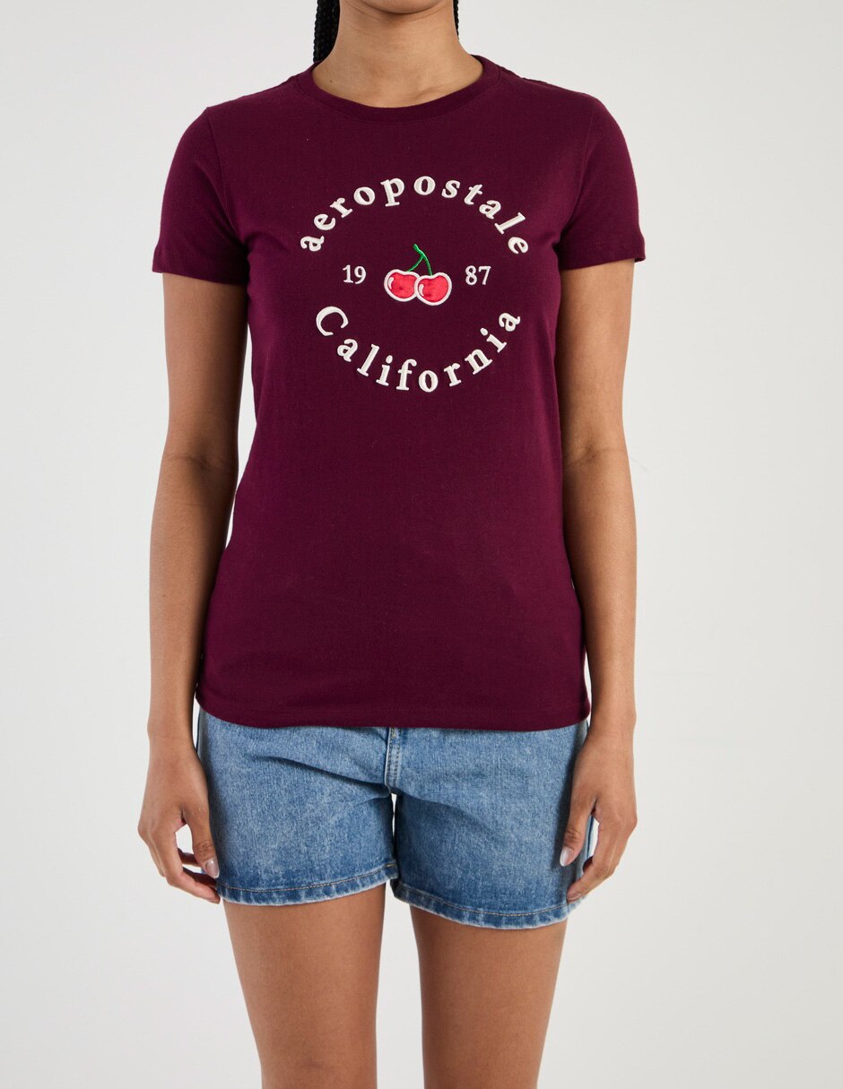 Playera manga corta cuello redondo mujer 7