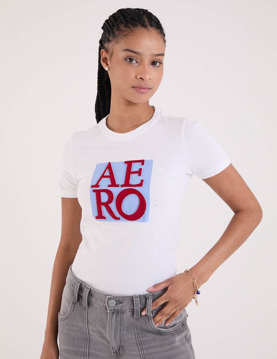 Playera manga corta Aéropostale cuello redondo para mujer 6