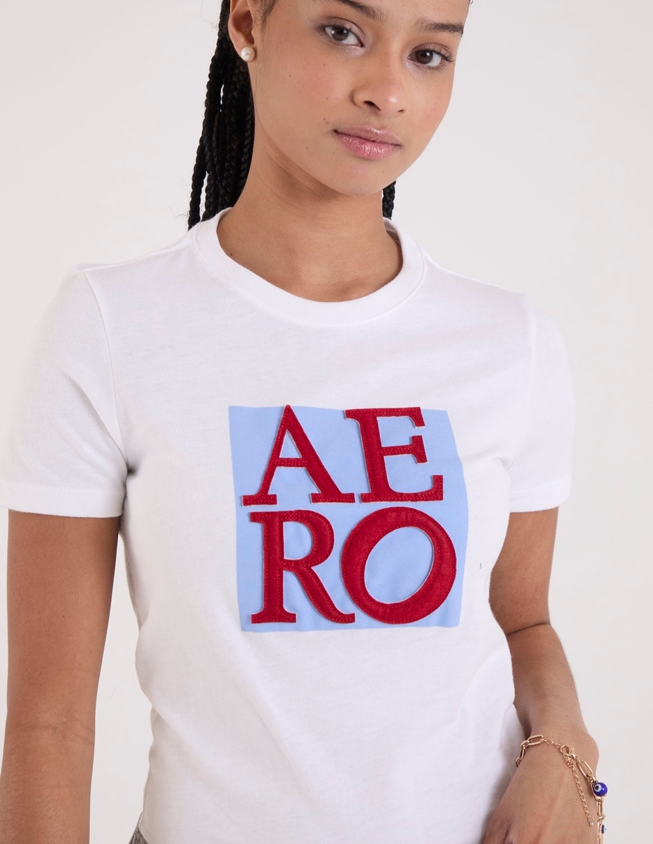 Playera manga corta Aéropostale cuello redondo para mujer 4
