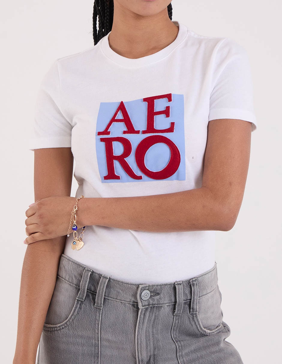Playera manga corta Aéropostale cuello redondo para mujer 2