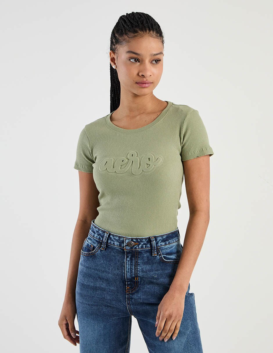 Playera manga corta cuello redondo mujer 2