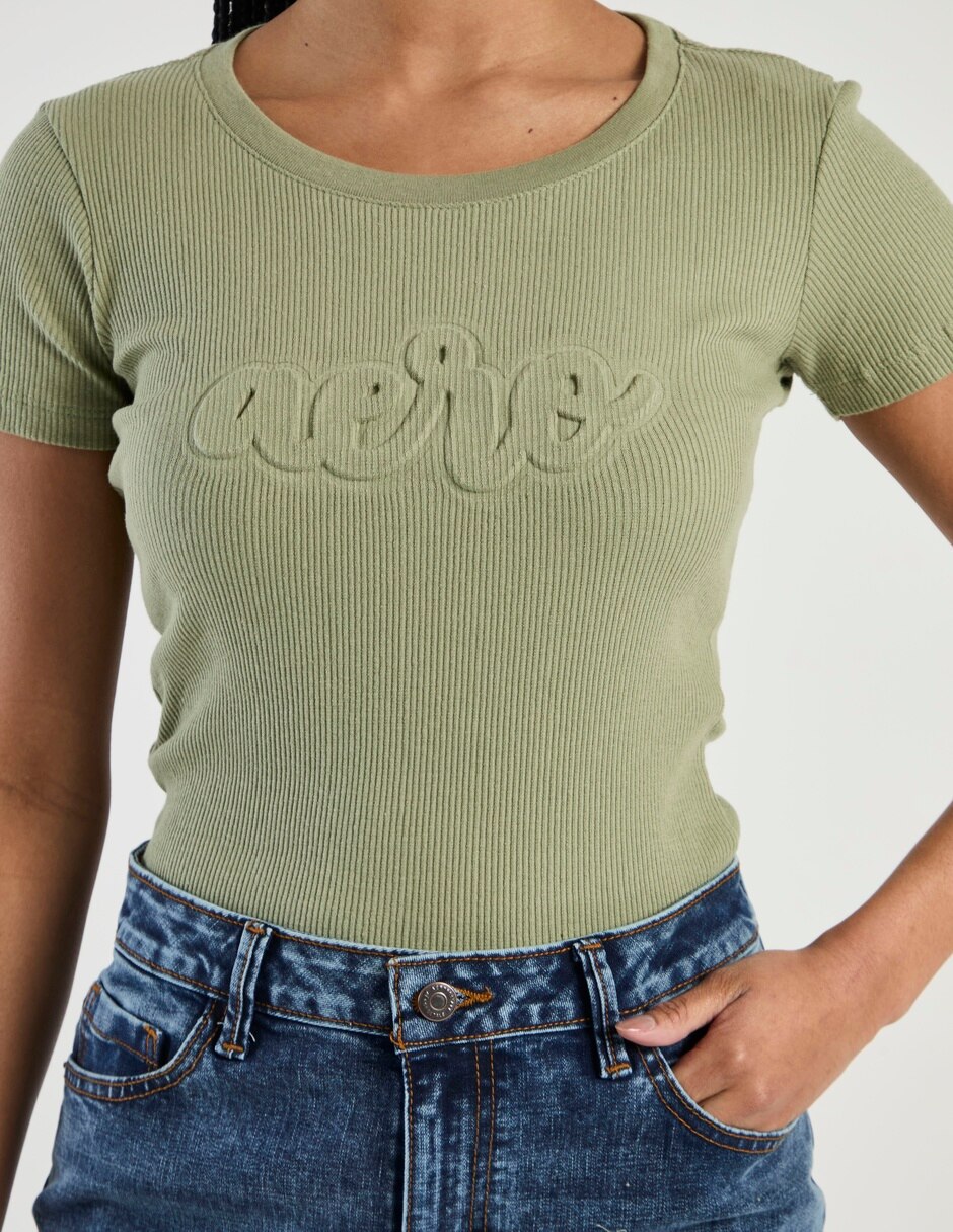 Playera manga corta cuello redondo mujer 5
