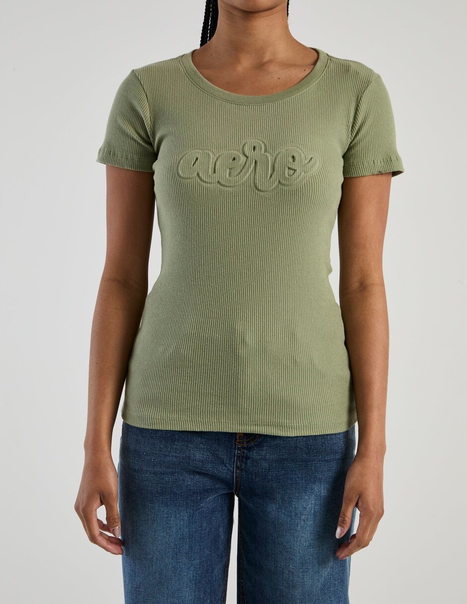 Playera manga corta cuello redondo mujer 7