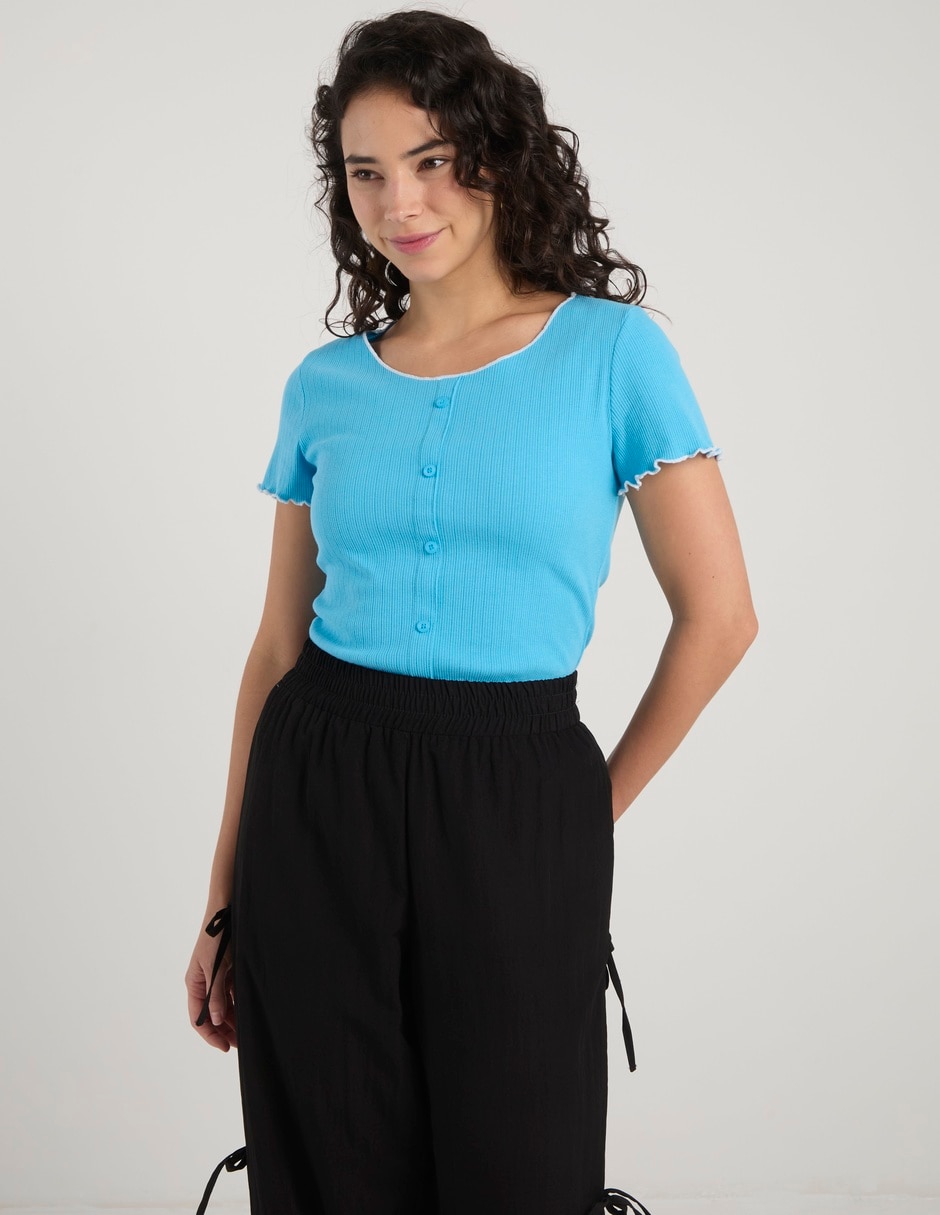 Blusa Aéropostale manga corta para mujer
