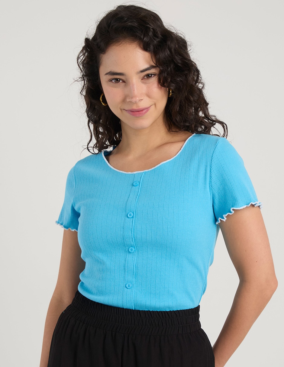 Blusa Aéropostale manga corta para mujer