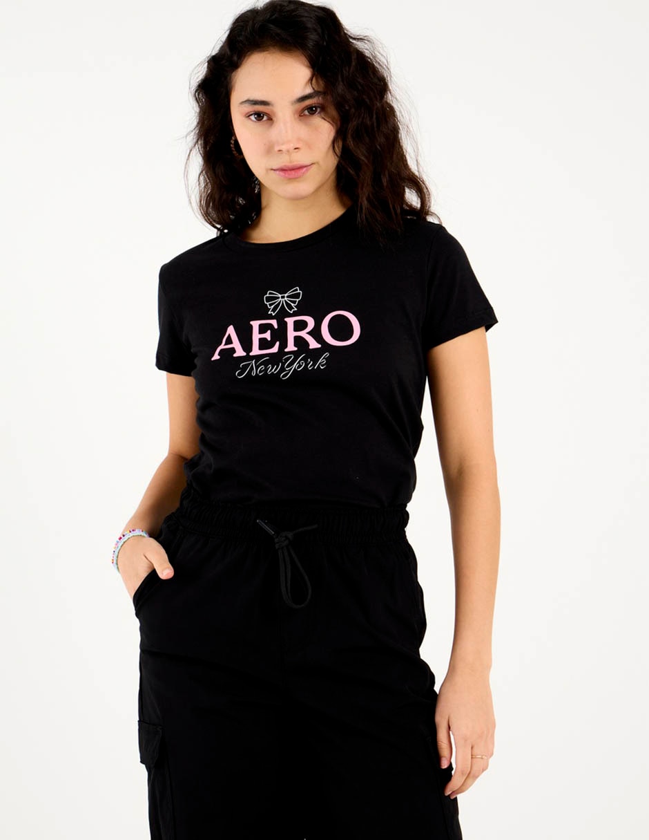 Playera manga corta Aéropostale cuello redondo para mujer