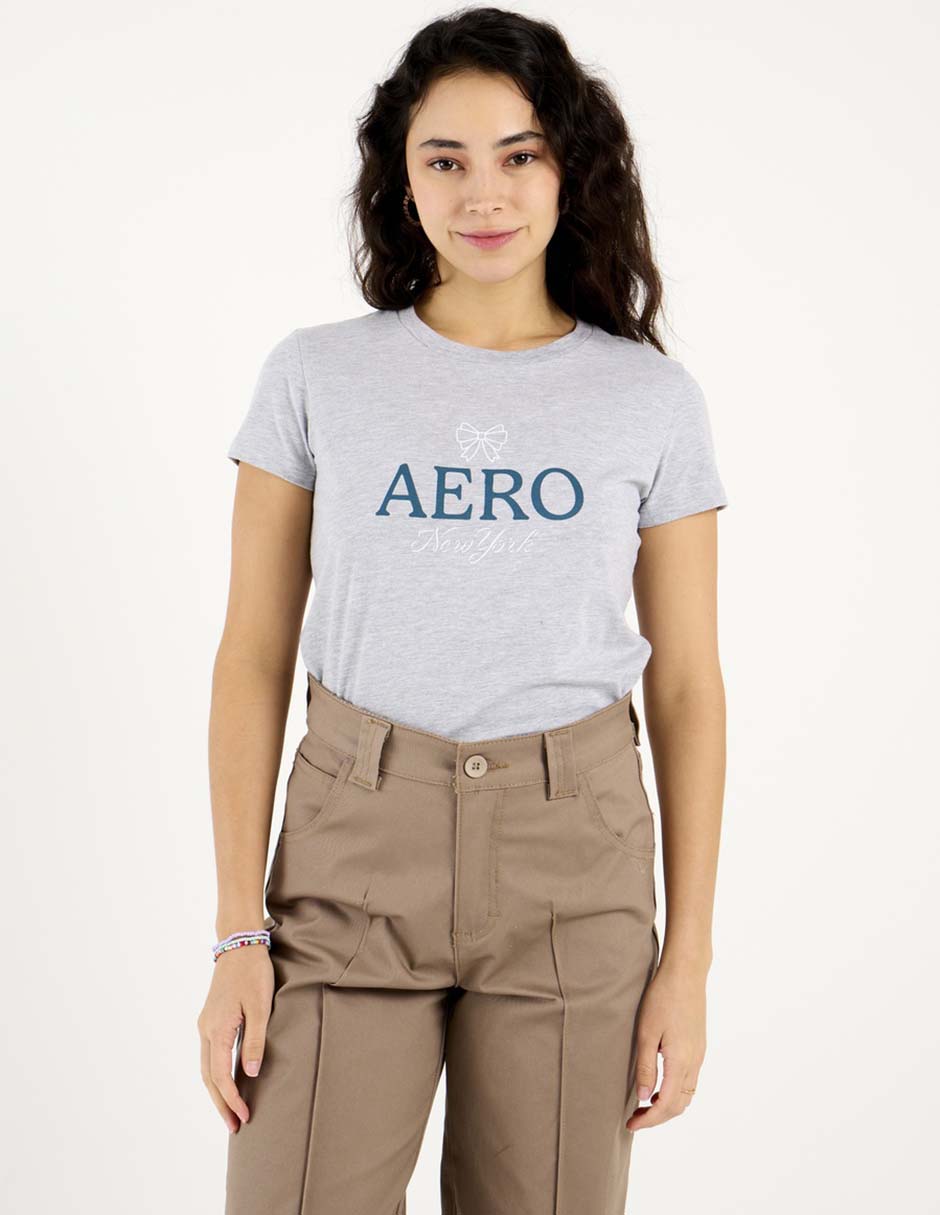 Playera manga corta Aéropostale cuello redondo para mujer Playera manga corta Aéropostale cuello redondo para mujer