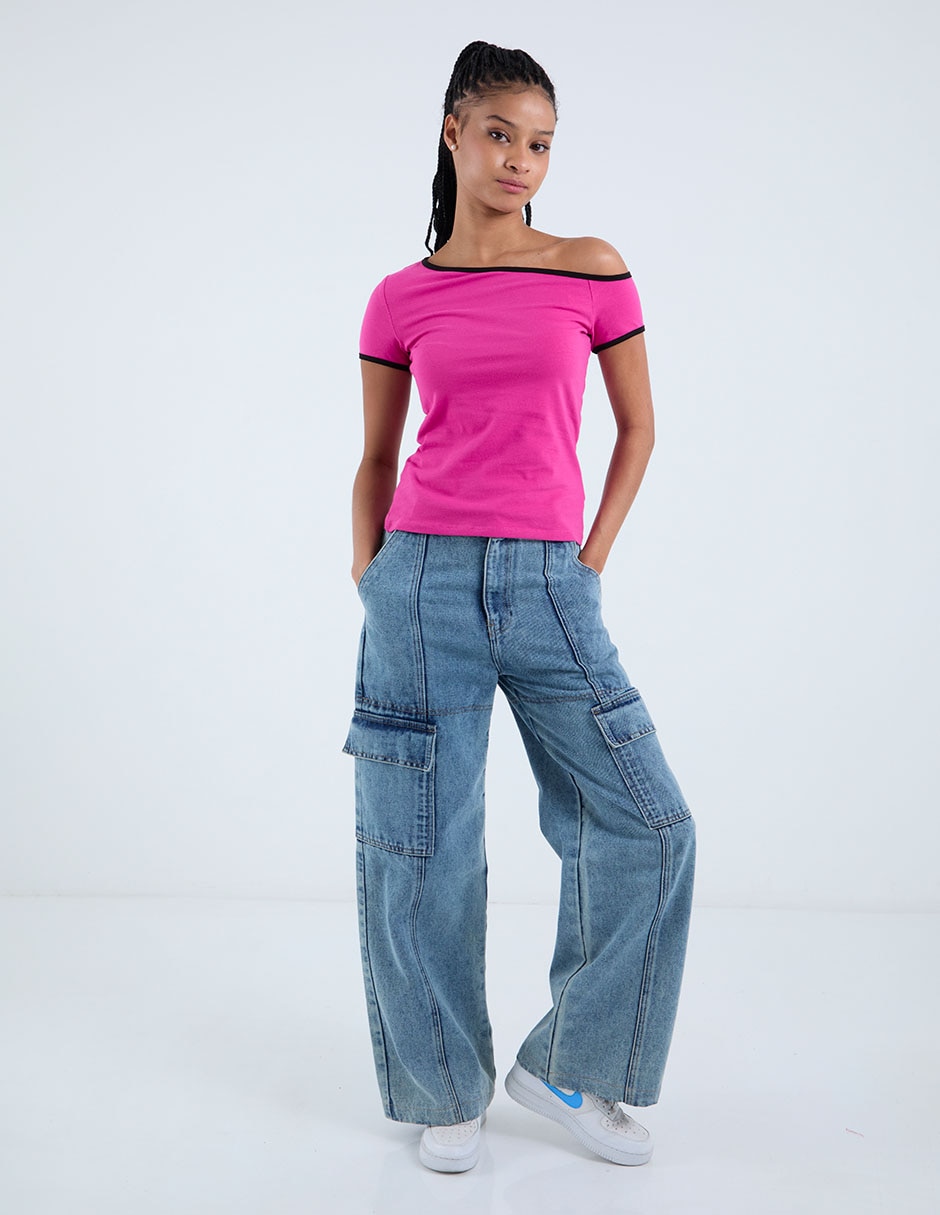 Blusa Aéro manga corta para mujer