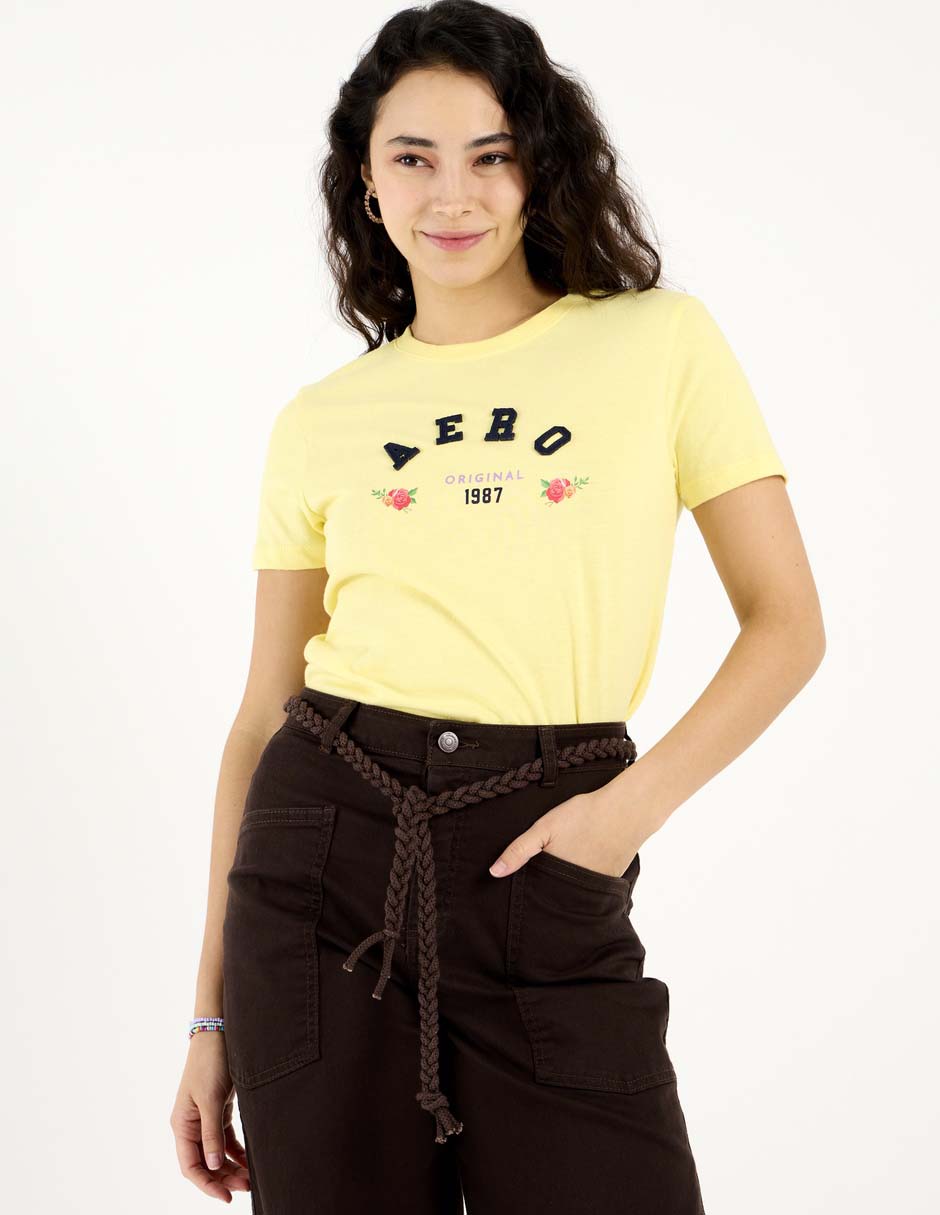 Playera manga corta cuello redondo mujer 6