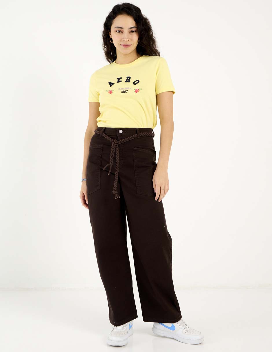 Playera manga corta cuello redondo mujer 5