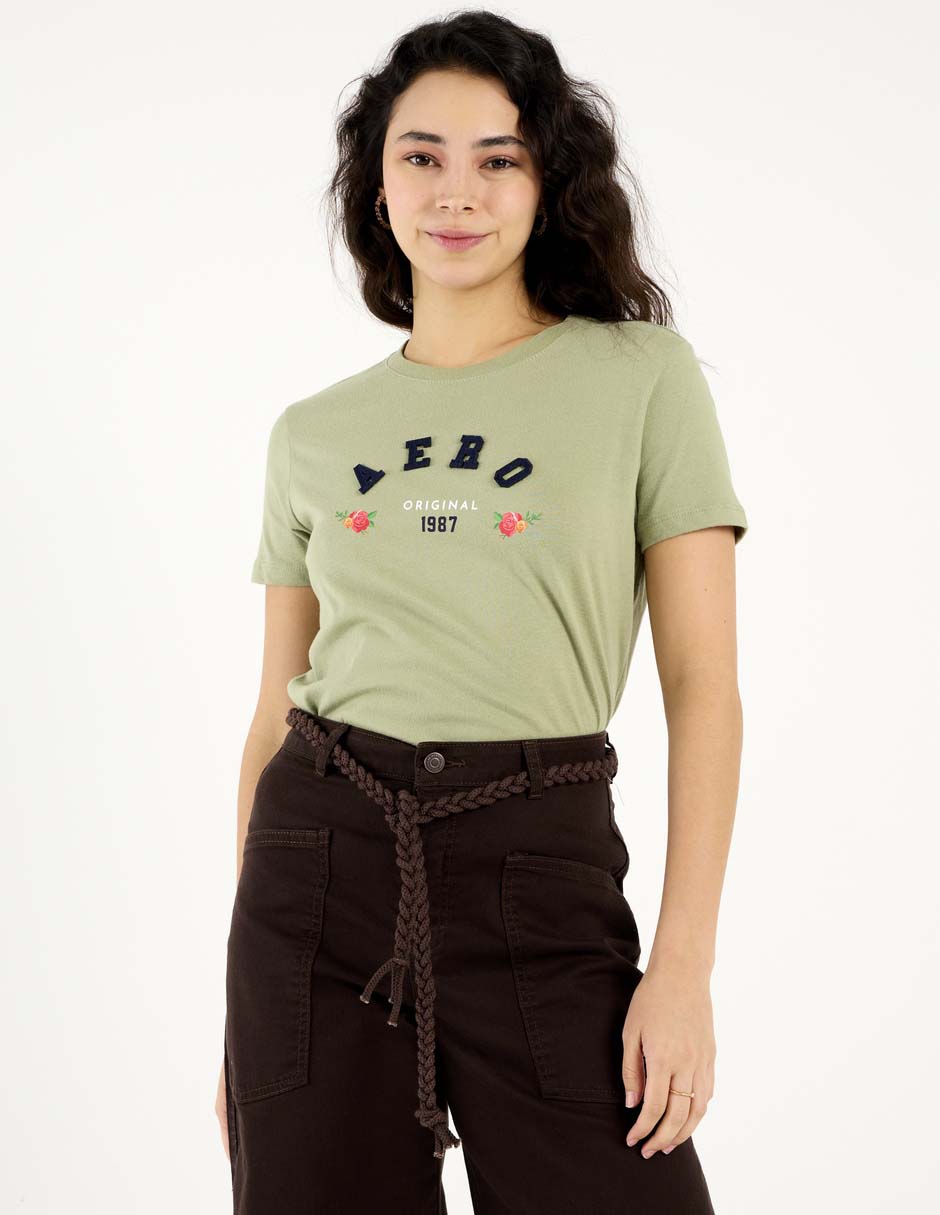 Playera manga corta cuello redondo mujer Playera manga corta cuello redondo mujer