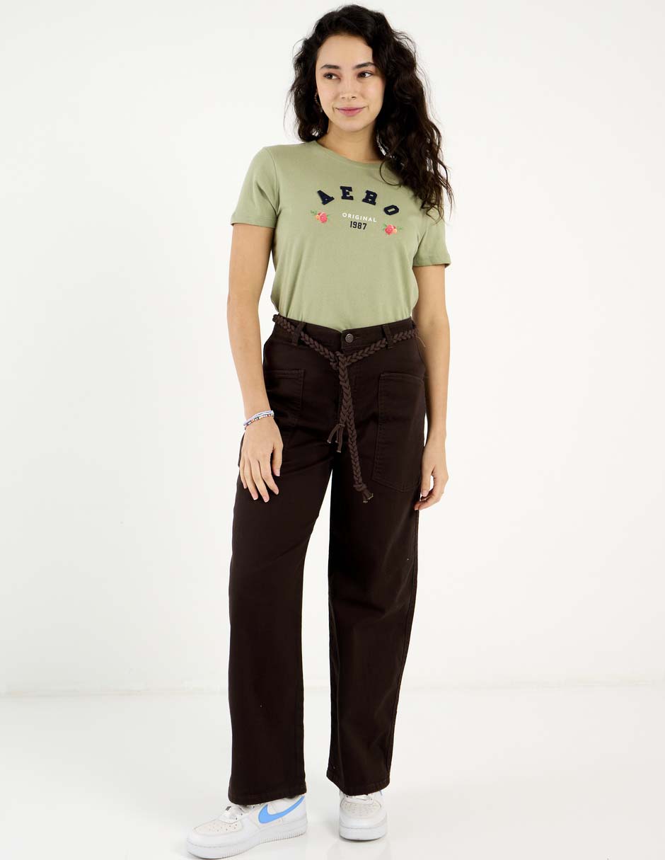 Playera manga corta cuello redondo mujer 3