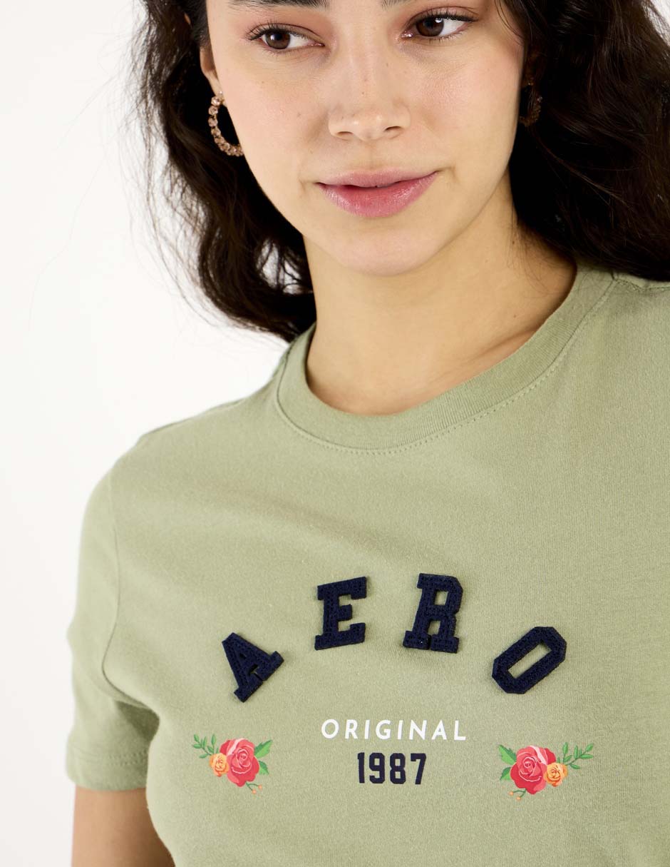 Playera manga corta cuello redondo mujer 4