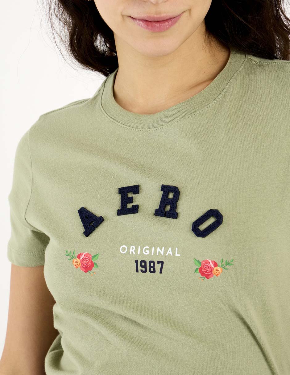 Playera manga corta cuello redondo mujer 5