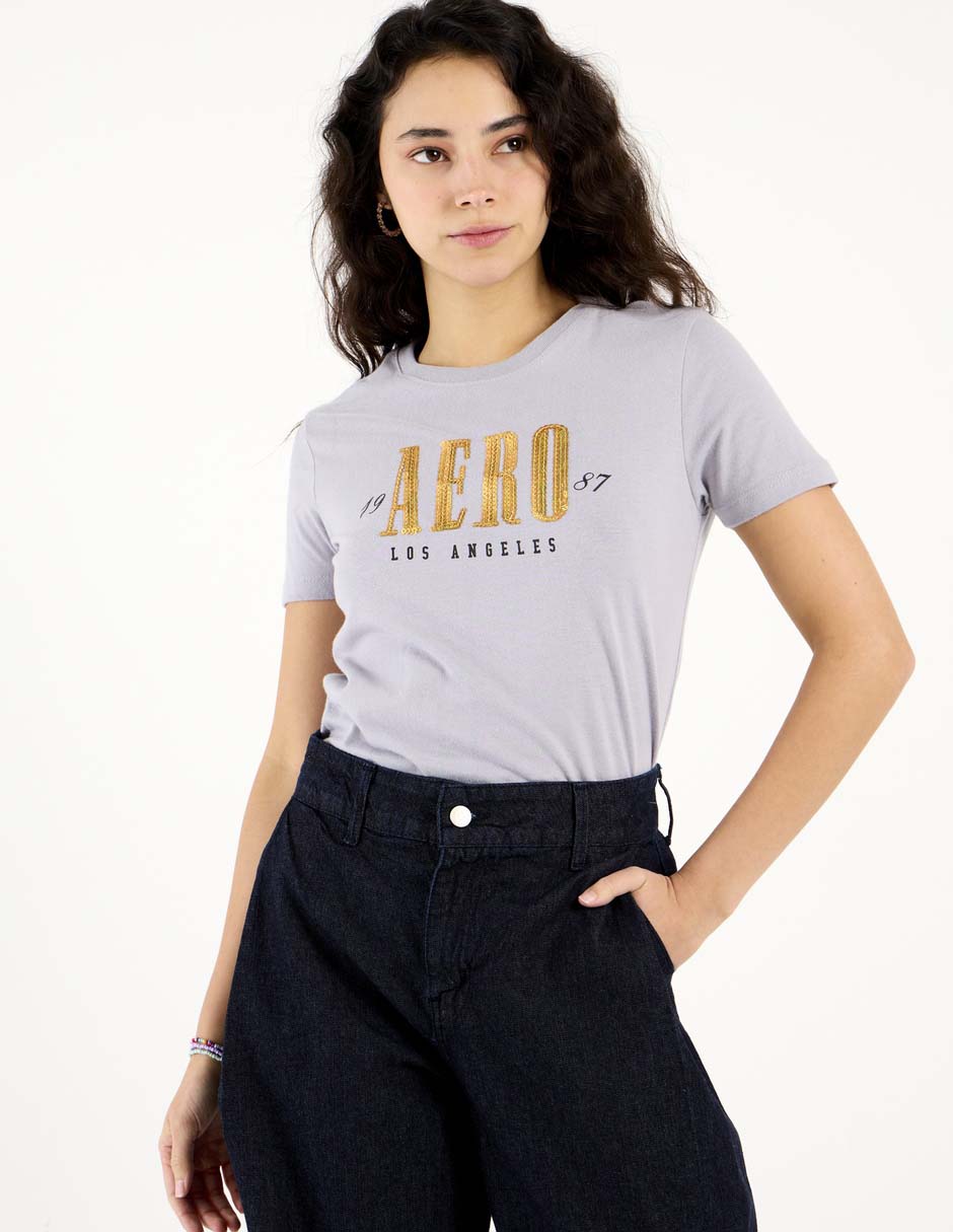 Playera manga corta Aéropostale cuello redondo para mujer 2