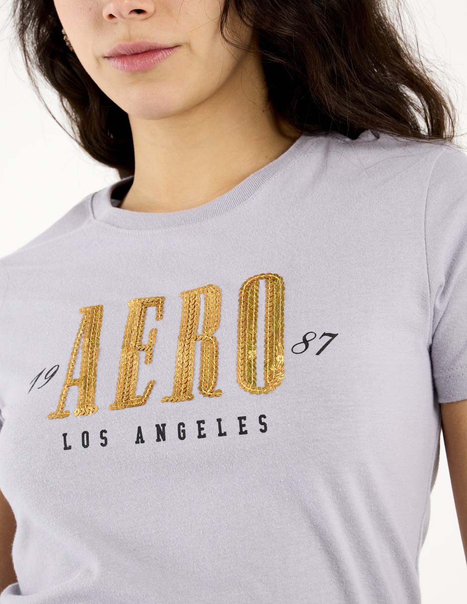 Playera manga corta Aéropostale cuello redondo para mujer 5