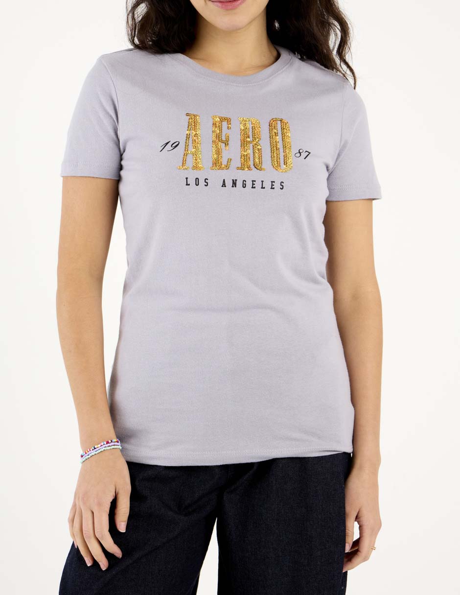Playera manga corta Aéropostale cuello redondo para mujer 7