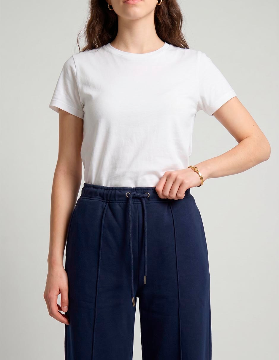 Pants regular con jareta para mujer 2