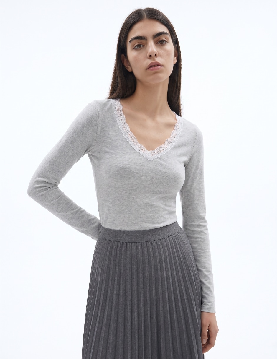 Blusa manga larga para mujer 1