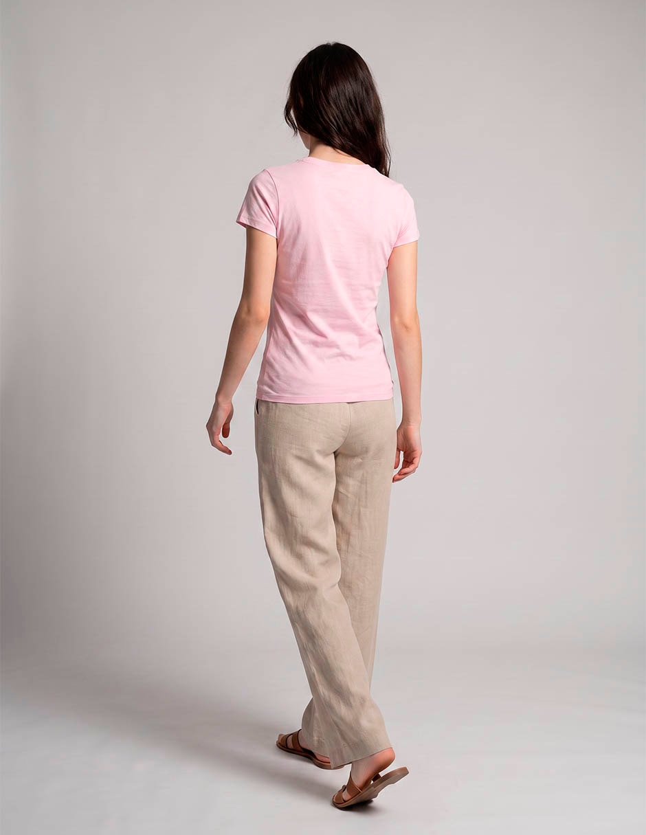 Playera manga corta cuello redondo para mujer 2