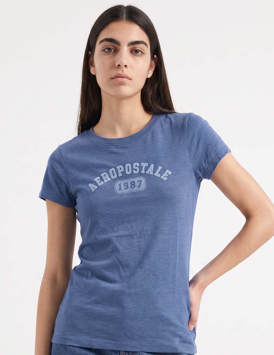 Playera manga corta aeropostale cuello redondo para mujer 3