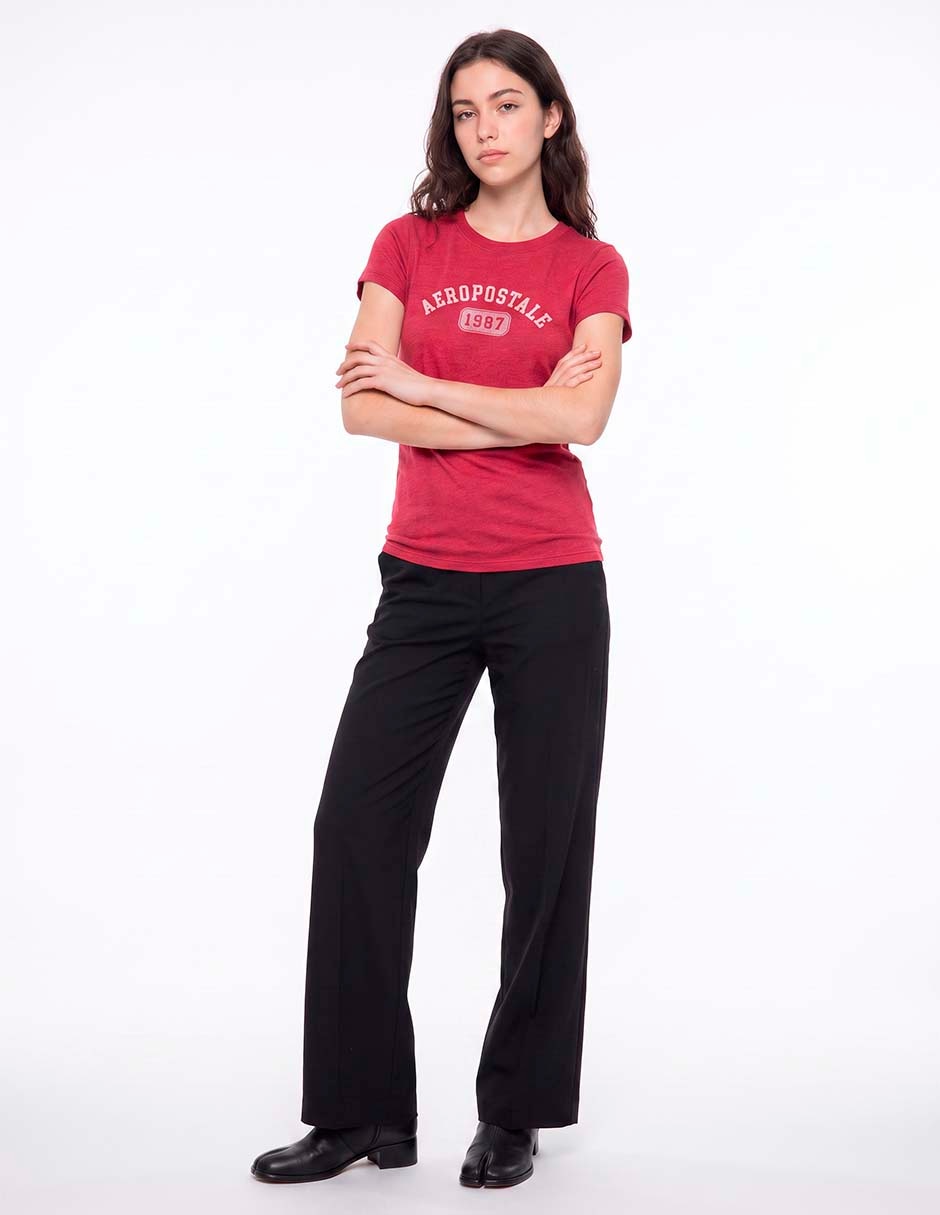 Playera manga corta aeropostale cuello redondo para mujer 3
