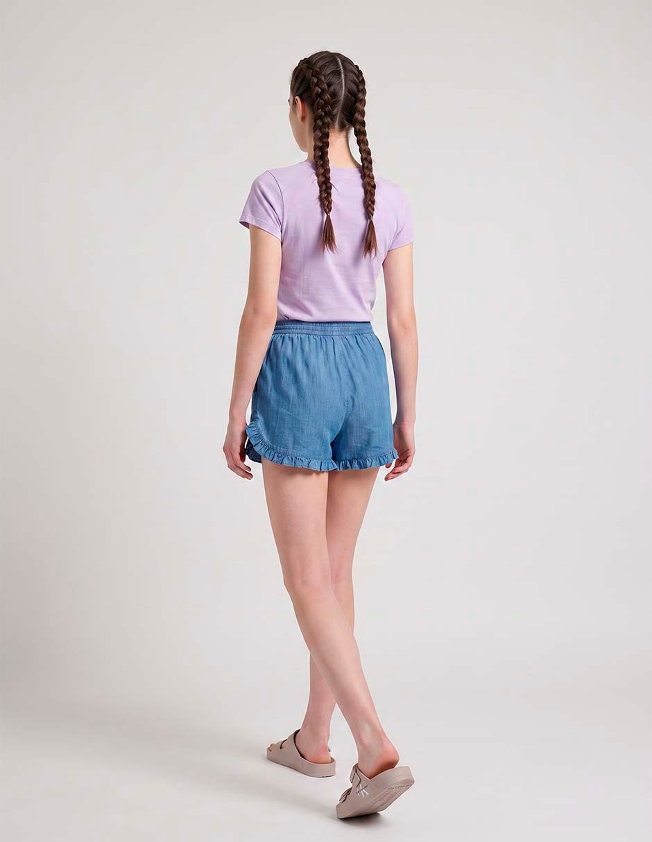 Playera manga corta cuello redondo para mujer 4
