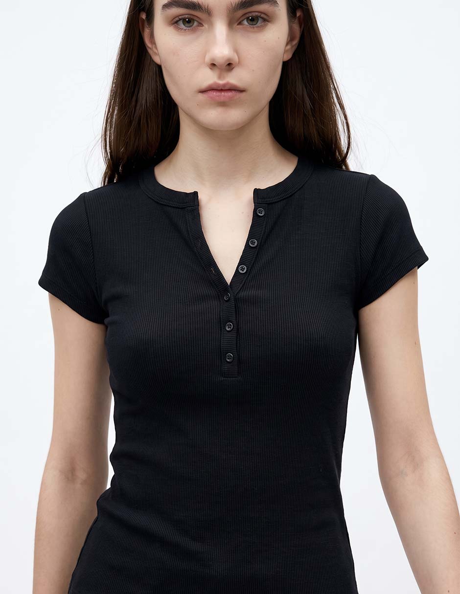 Player manga corta cuello redondo para mujer 2