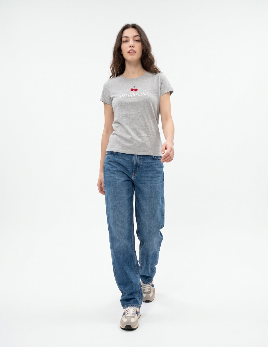 Playera manga corta cuello redondo para mujer 3