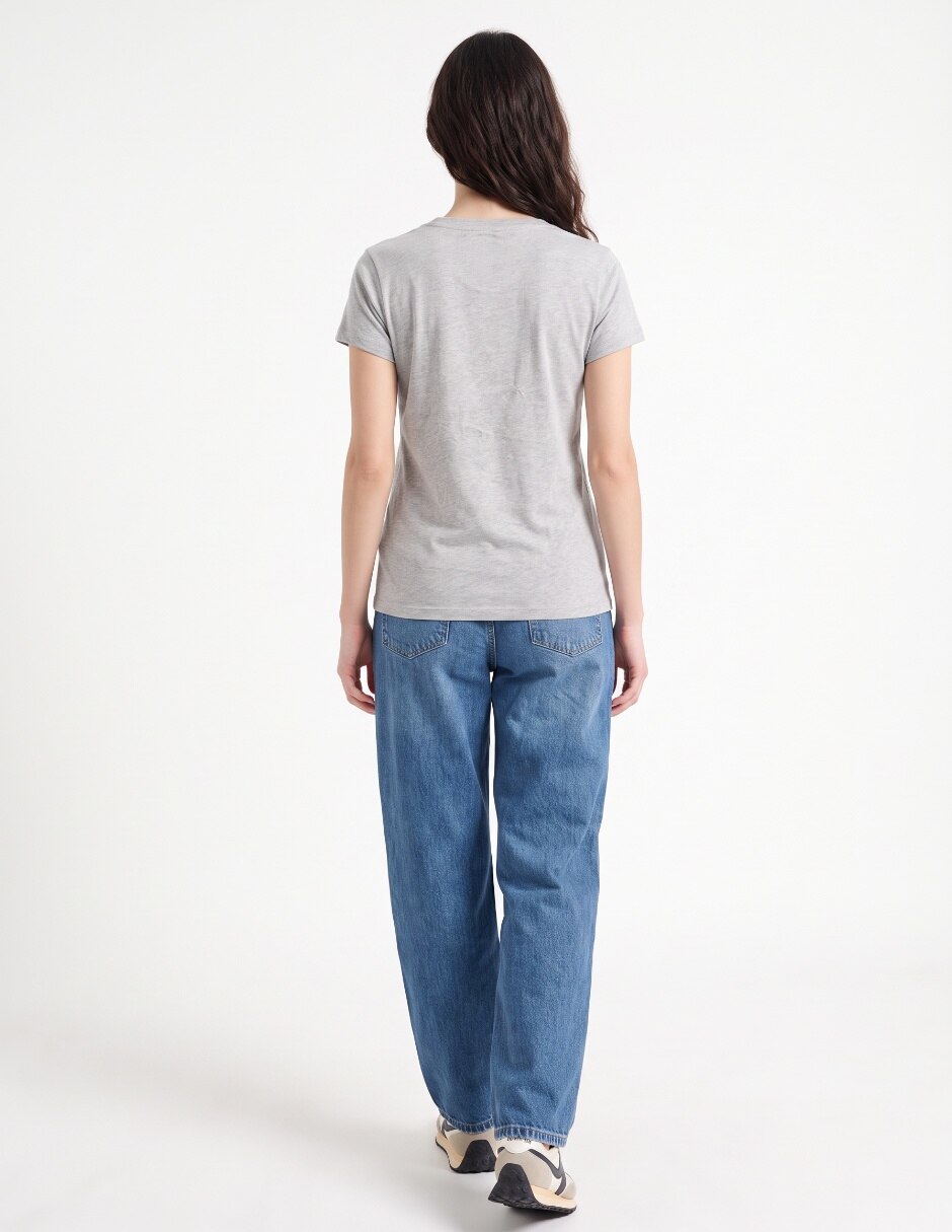 Playera manga corta cuello redondo para mujer 7