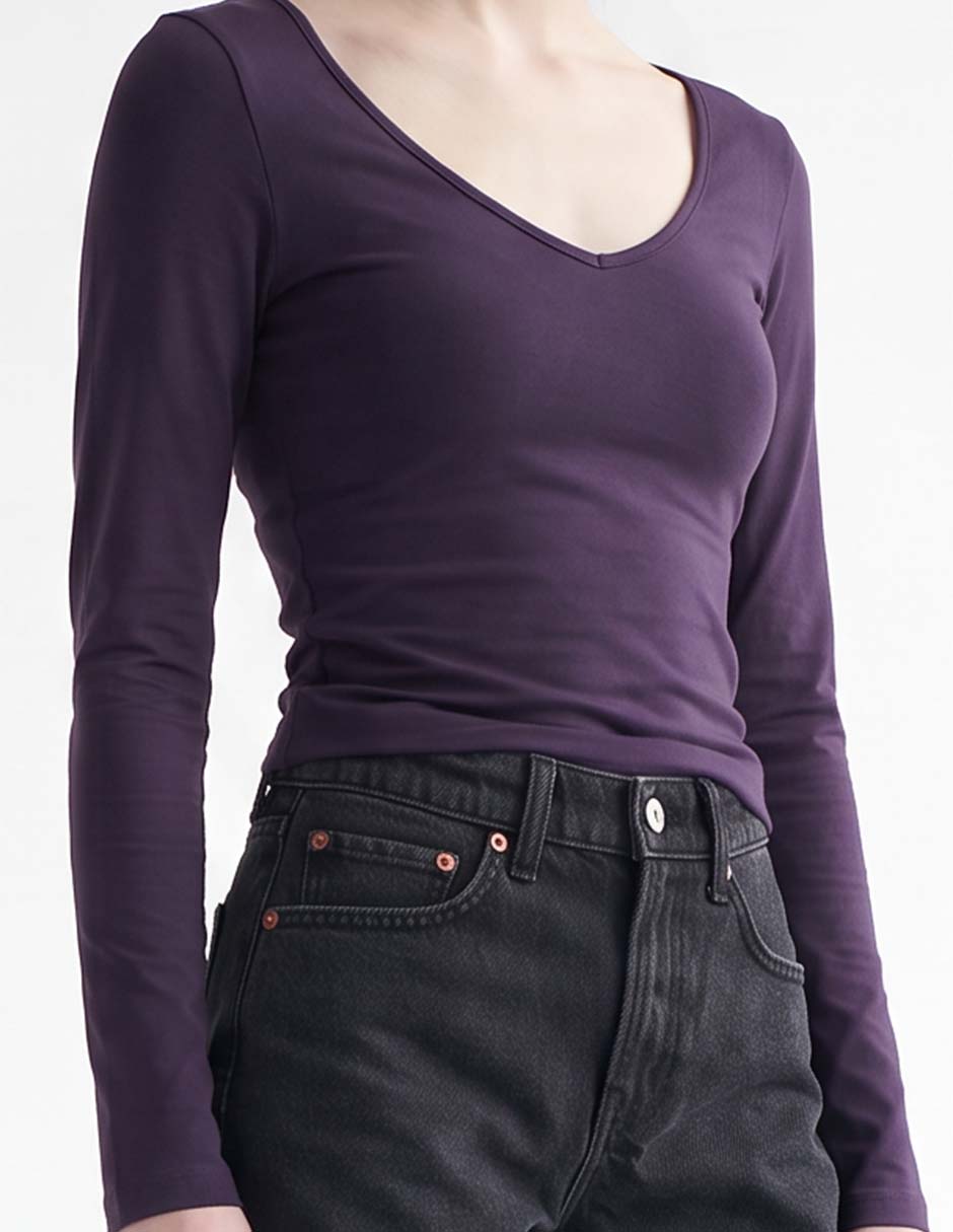 Blusa manga larga para mujer