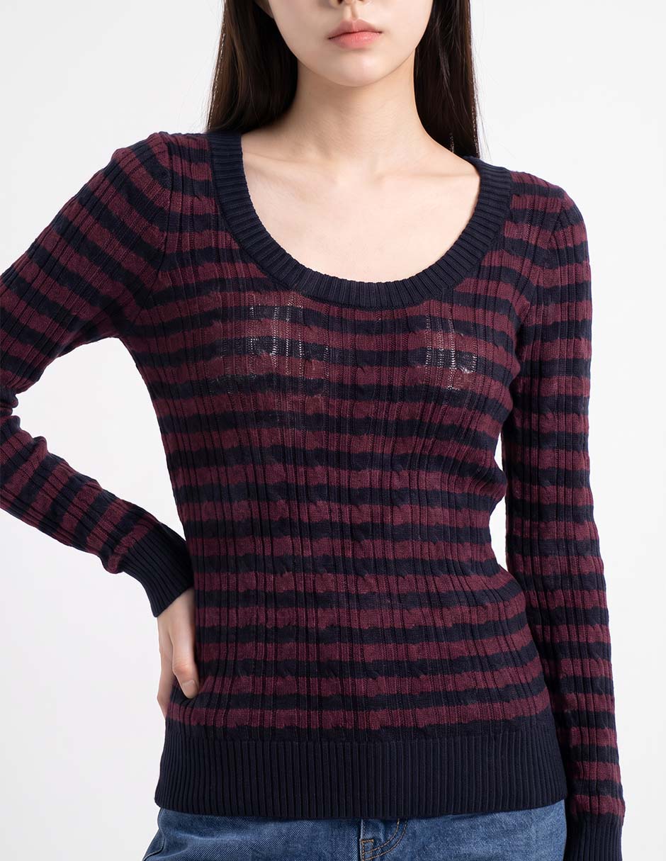 Suéter cuello redondo para mujer 2